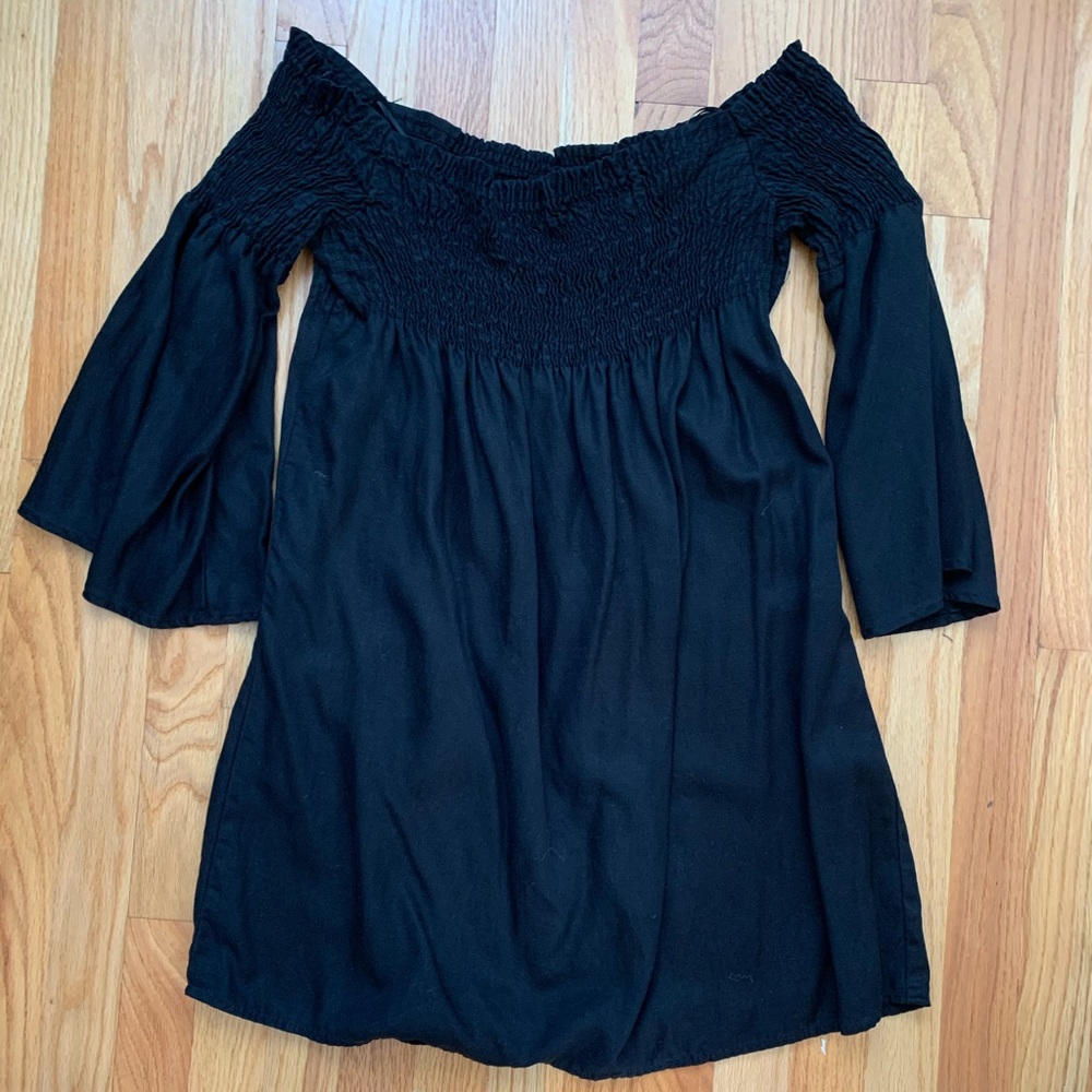 Zara Off the Shoulder Smocked Dress
